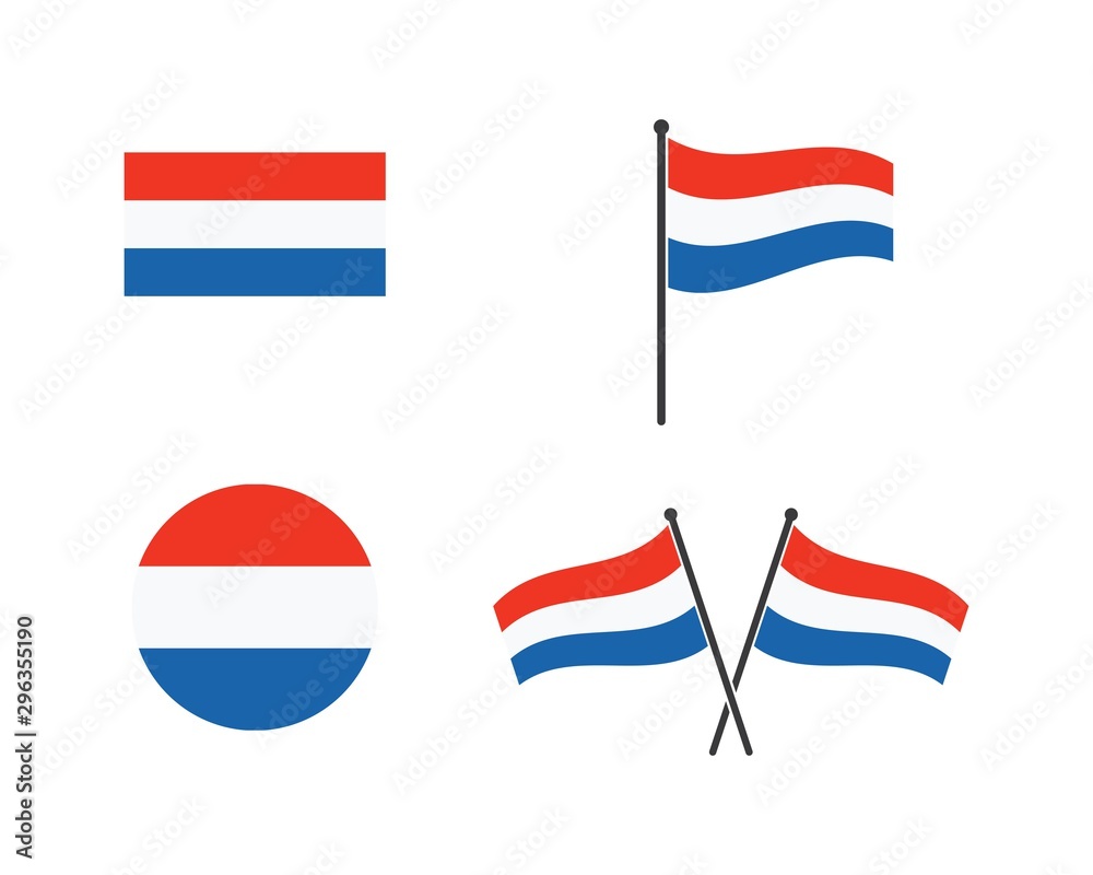 netherland flag vector illustration design netherland flag vector illustration design