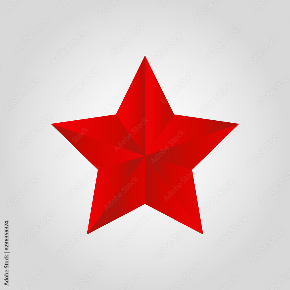 Vector realistic red star - Christmas element for celebration Vector realistic red star - Christmas element for celebration