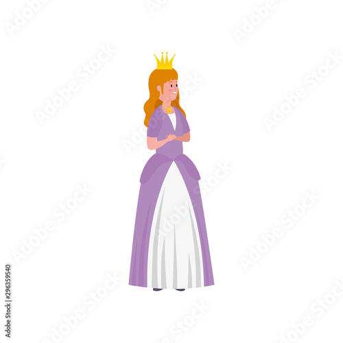 beautiful princess fairytale avatar character vector illustration design