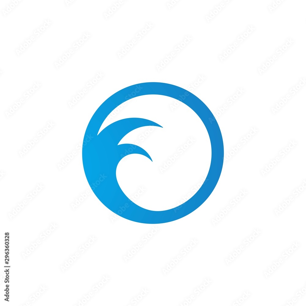 Water Wave Icon Logo