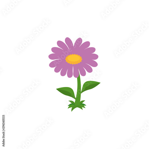 beautiful flower garden fairytale icon vector illustration design