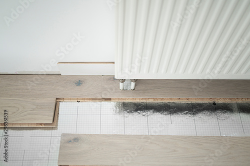 Laying footstep sound insulation
