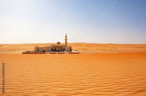 Mosque in the desert, Wahiba Sands, Oman