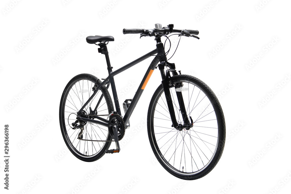 Isolated Gent Mountain Bike With Cobalt Frame Isolated Gent Mountain Bike With Cobalt Frame