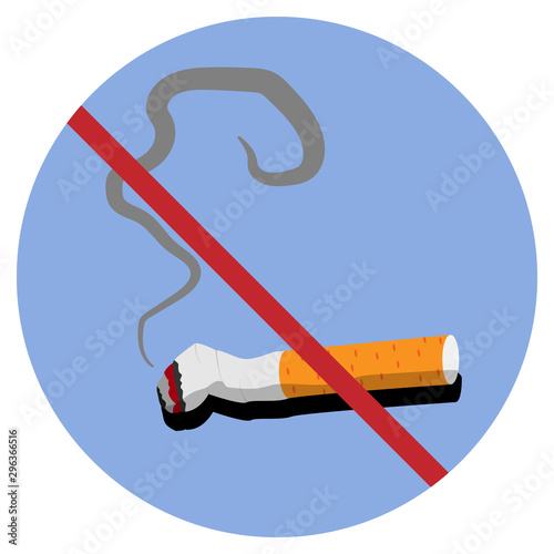 Cigarette icon smoking harm isolated object cigarette