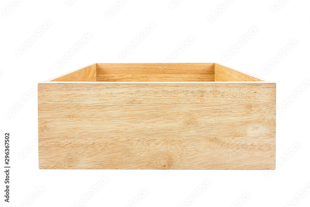Wooden box isolated on white background with clipping path Wooden box isolated on white background with clipping path