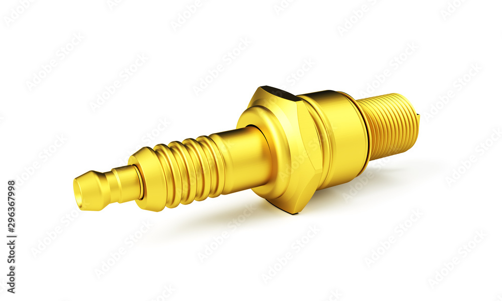 Spare parts spark plugs on white background for car and motorcycle. New auto parts spark plug. 3D render Spare parts spark plugs on white background for car and motorcycle. New auto parts spark plug. 3D render
