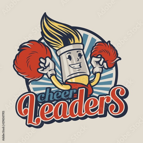 Vintage college colorful emblem