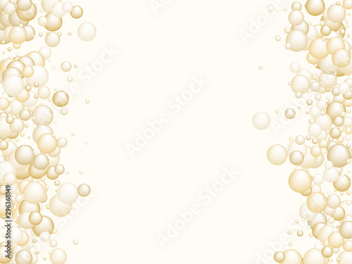 Golden oil vitamin D and E pill capsules background vector for medical or healthcare template design.