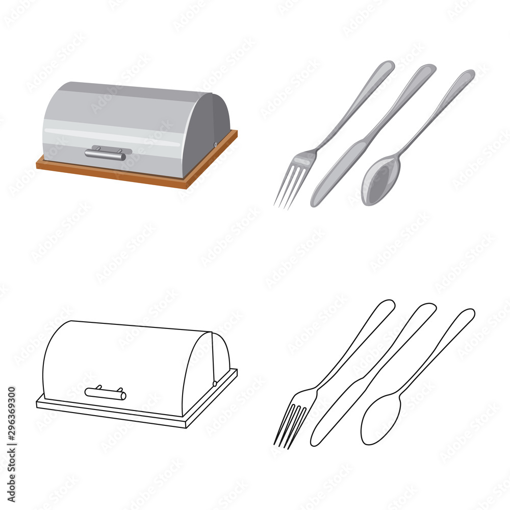 Vector illustration of kitchen and cook sign. Set of kitchen and appliance vector icon for stock. Vector illustration of kitchen and cook sign. Set of kitchen and appliance vector icon for stock.
