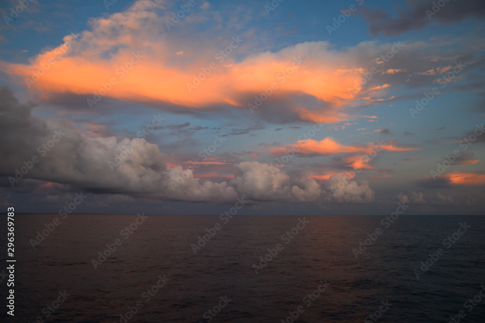 eautiful cloud scape over the ocean.