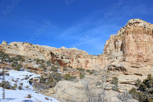 Capitol Reef National Park  Utah  in winter