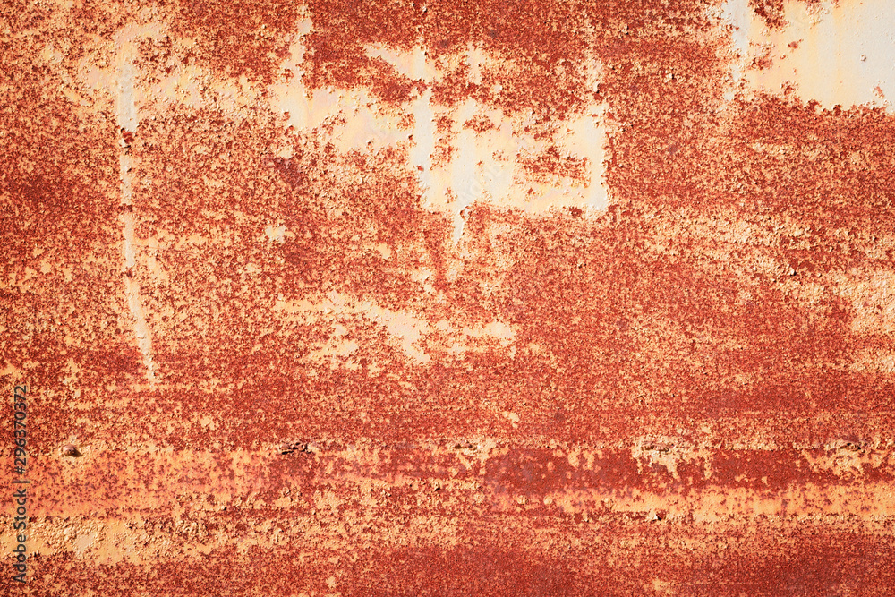 Rusty iron sheet with old paint background texture Rusty iron sheet with old paint background texture
