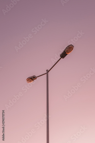 Low angle view of street light photo