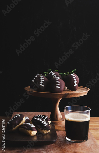 Chocolate covered strawberries with stoudt beer photo