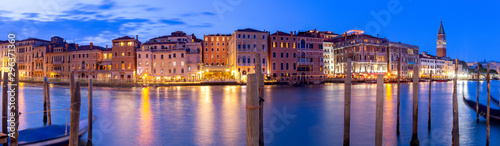 Venice. Panorama of the Grand Canal at sunset.