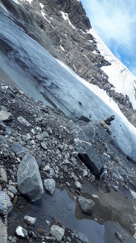 glacier in mountains