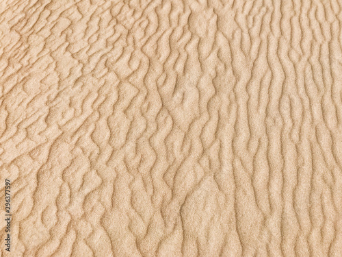 Overhead view of ripples in sand dunes photo