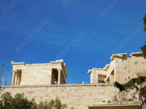 January 2019, Athens, Greece.  The ancient temple of Athena Nike, in the Acropolis
