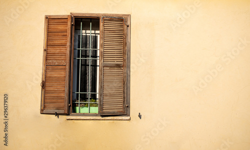 Old window with shutters