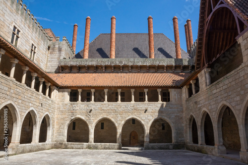 Courtyard Of The Palace Of The Dukes Of Braganza, Guimaraes, Portugal 