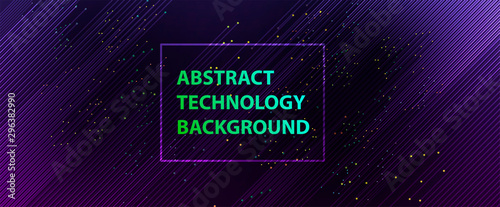 Quantum processing. Deep learning artificial intelligence. Future new technology  for business or science presentation