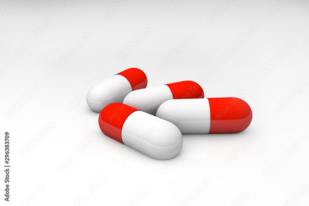 3D render realistic medical pill icon isolated on white background. Design template for graphics, banners. 3D render realistic medical pill icon isolated on white background. Design template for graphics, banners.