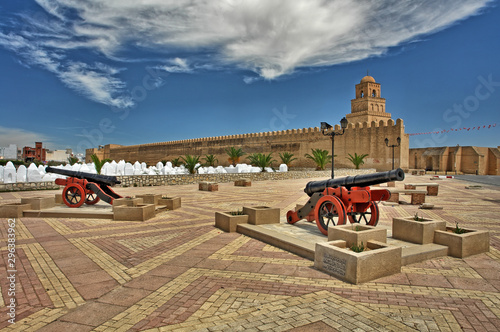 Photography The Great Mosque of Kairouan also known as the Mosque of Uqba situated in the town of Kairouan, Tunisia