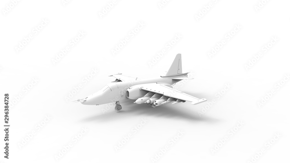 3d rendering of a modern fighter jet airplane isolated in white studio 3d rendering of a modern fighter jet airplane isolated in white studio