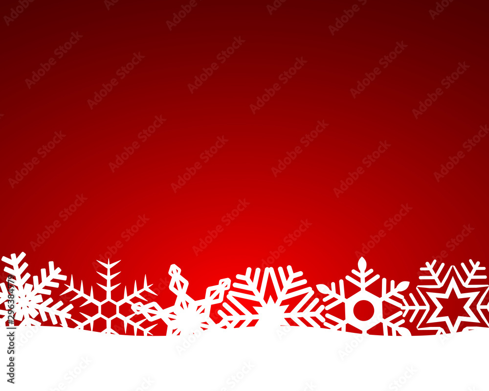 Christmas red background with snowflakes and light Christmas red background with snowflakes and light