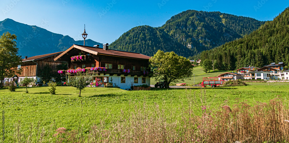 Fototapeta premium Beautiful alpine view at Waidring, Tyrol, Austria