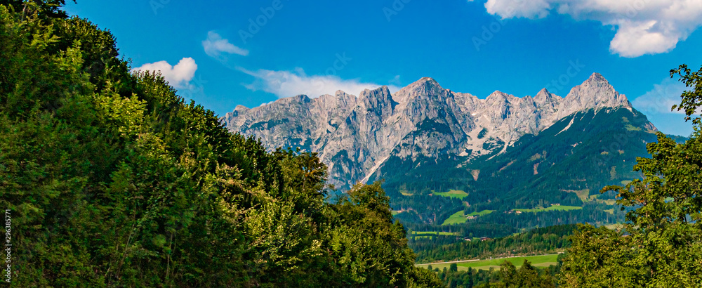 Beautiful alpine view of the famous Tennengebirge, Salzburg, Austria