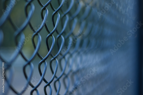 Chicken wire fence with short depth of field