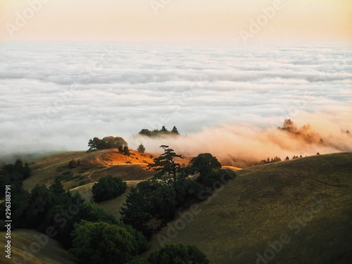 Scenic view of landscape during sunset