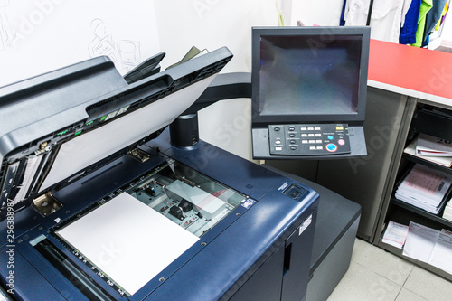 photocopier in the reprography company work place photo