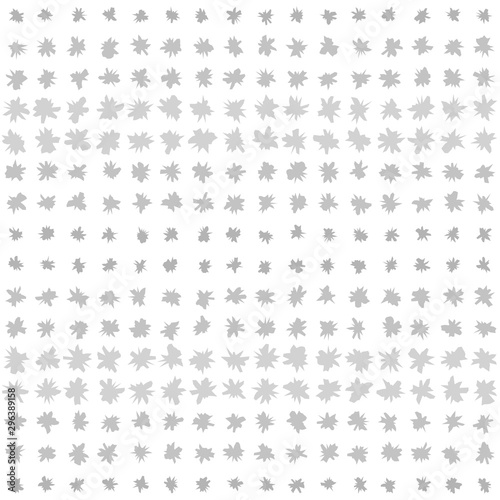 Striped gray flower pattern. Seamless vector background