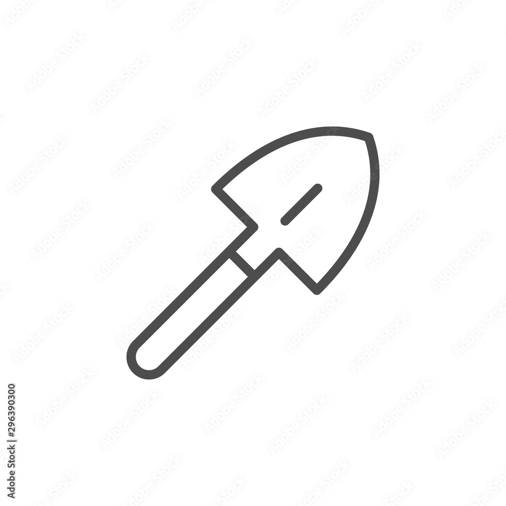 Bayonet shovel tool line outline icon Bayonet shovel tool line outline icon