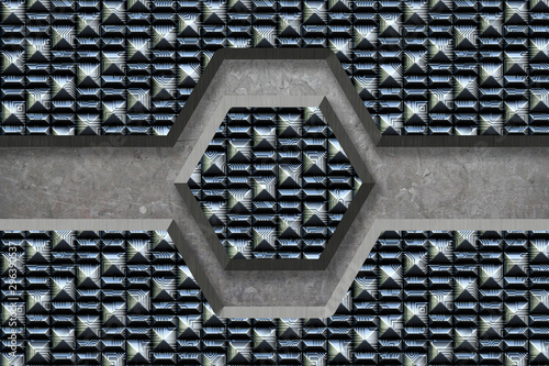 Abstract Metal textured Ind...