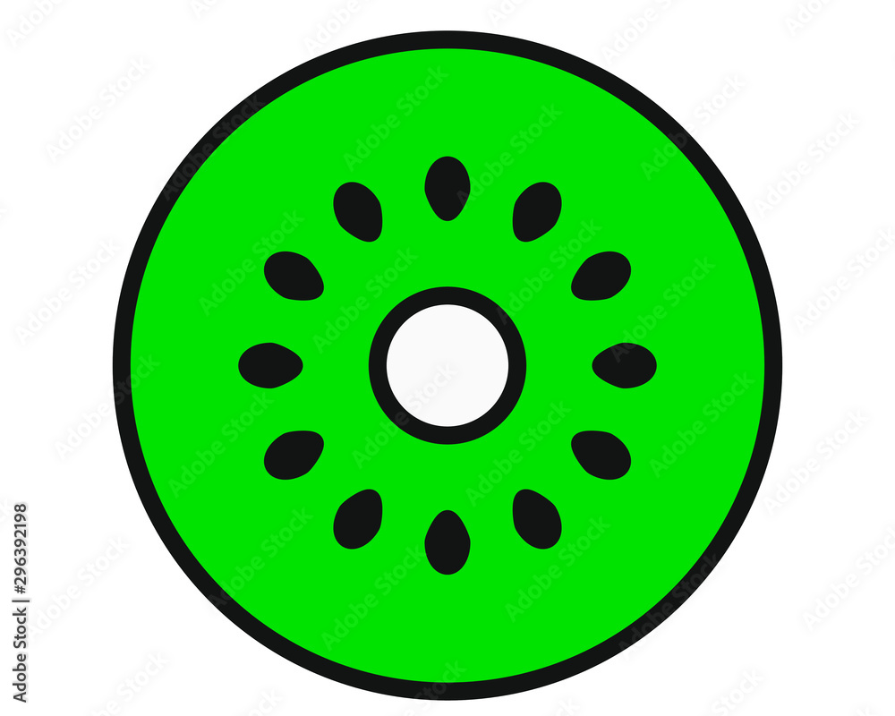 kiwi shaped simple vector icon kiwi shaped simple vector icon
