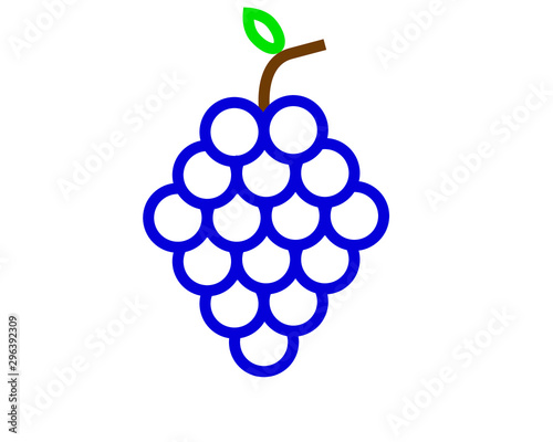simple vector drawing of grape cluster shape