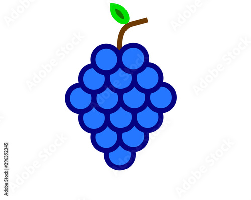 simple vector drawing of grape cluster shape