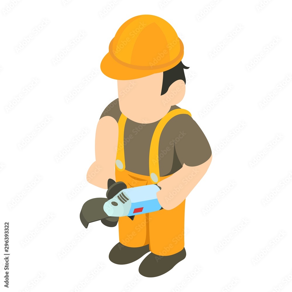 Grinding master icon. Isometric illustration of grinding master vector icon for web Grinding master icon. Isometric illustration of grinding master vector icon for web