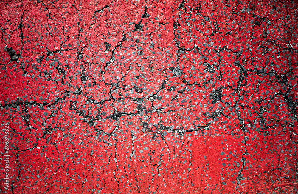 Fototapeta premium Red Asphalt Grunge