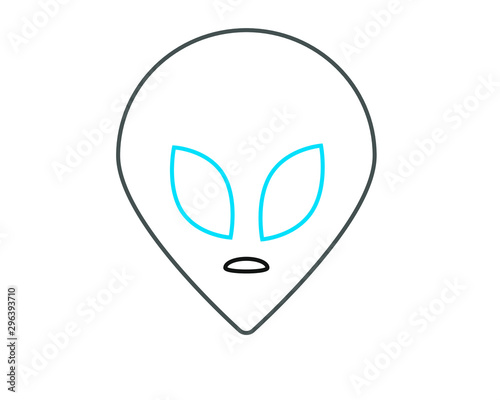 Free Download vector with simple drawing, shaped like an alien - GFXLoad