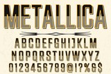 font script typeface vector metallica