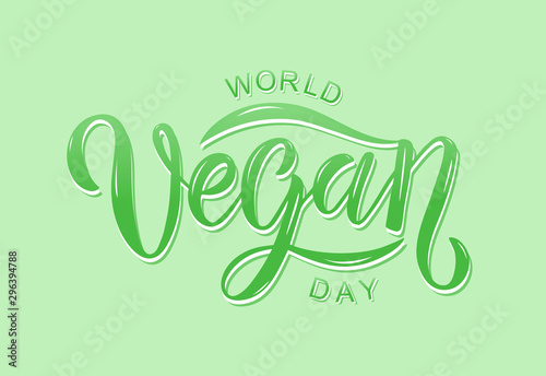 Hand sketched World Vegan day text