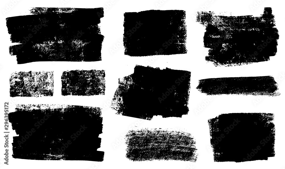 Brush strokes templates,  vector grunge paintbrush set