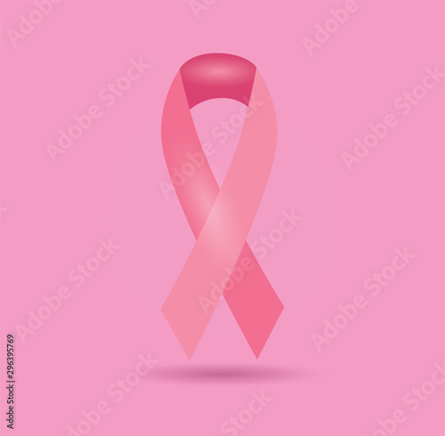 poster breast cancer with ribbon design