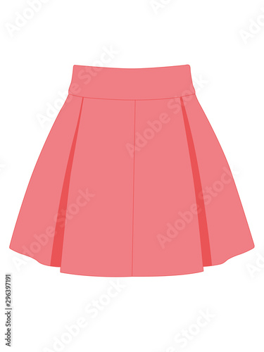 skirt vector pink realistic vector illustration isolated