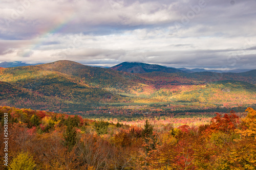 amazing fall foliage with stunning colors and rainbow